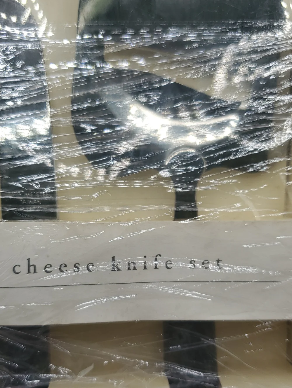 Pier 1 Cheese Knife Set - Stainless Steel Blades with Black Marble Handles